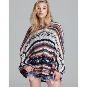 Free People Bubble Tea Poncho